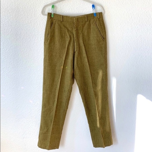 SALE Vintage 1960s Magee’s Olive Tweed Slacks - Picture 6 of 11